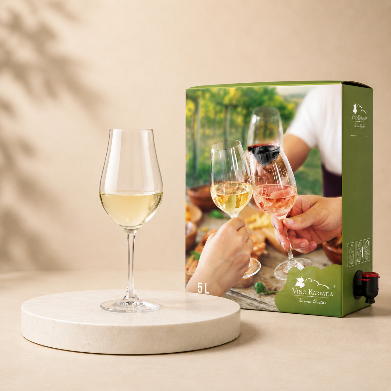 Bazové víno biele polosladké bag-in-box víno - balenie 5 l