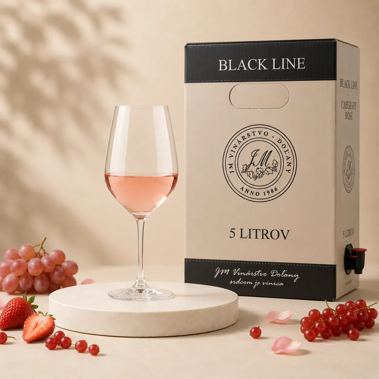 Cabernet rosé ružové polosuché bag-in-box víno - balenie 5 l