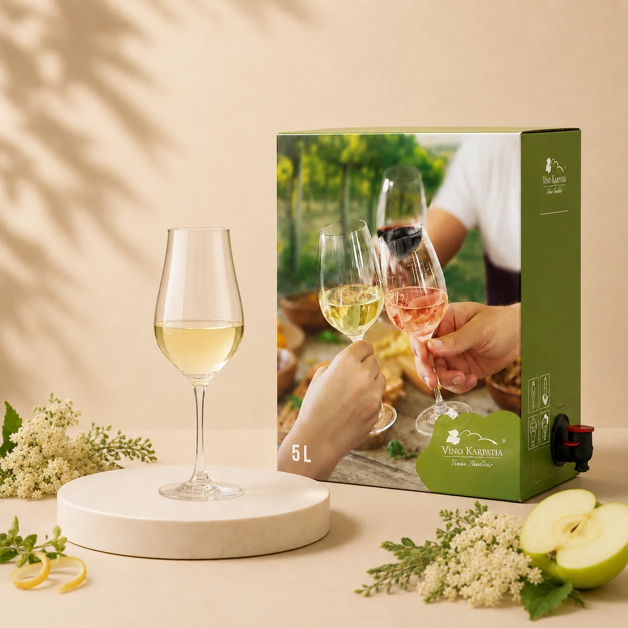 Bazové víno biele polosladké bag-in-box víno - balenie 5 l