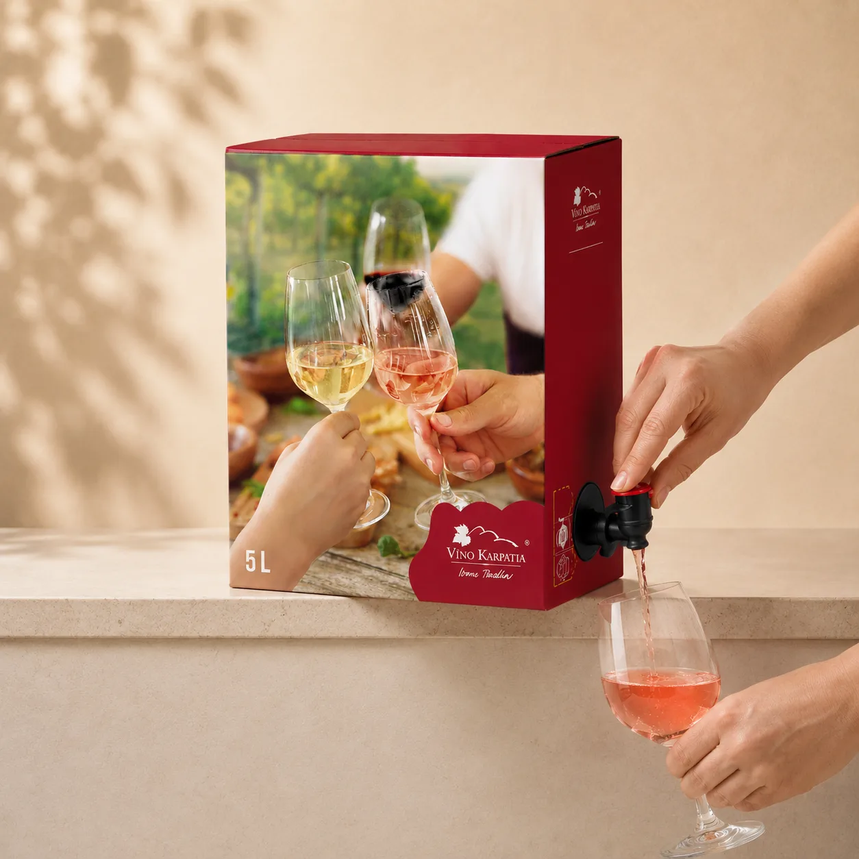 Cabernet Sauvignon rosé ružové polosuché bag-in-box víno - balenie 5 l - obrázok 2